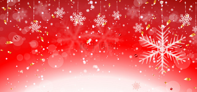红色雪花圣诞背景图片_简约红色雪花高清背景