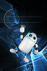 智能机器人黑色科技海报