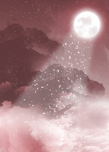 云彩背景粉色背景图片_pink background月亮光效