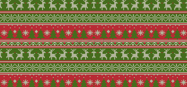 圣诞快乐小鹿背景图片_圣诞针织纹理背景素材