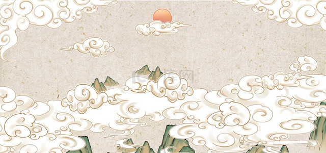 中国传统复古背景图片_传统复古云纹祥云底纹