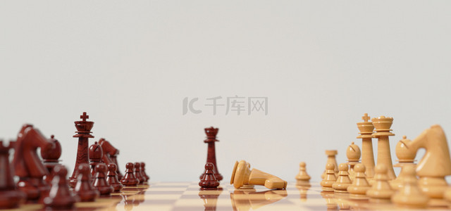 3d写实背景图片_C4D国际象棋背景