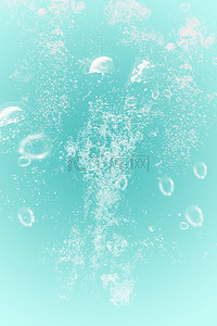 夏季水海报背景图片_小清新湖蓝色水滴夏季凉爽海报背景