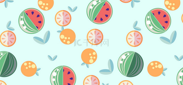 夏天西瓜水果平铺底纹高清背景
