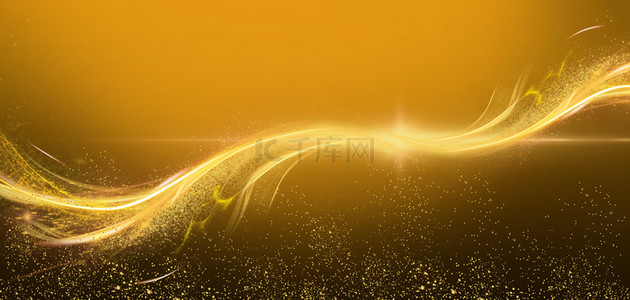 金光科技背景图片_科技粒子粒子黄色科技背景