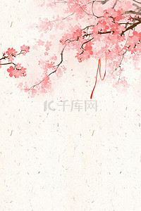 粉色桃花唯美背景背景图片_中国风粉色唯美背景图