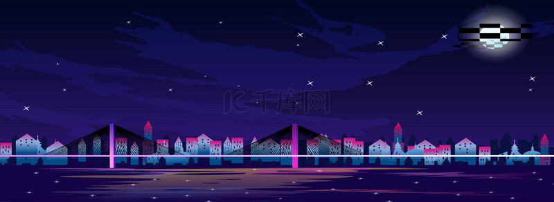 长江主轴背景图片_夜晚的长江大桥夜景