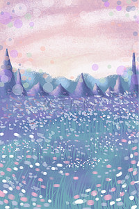紫色花海薰衣草背景图