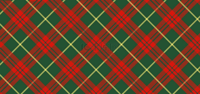 格纹背景图片_圣诞红绿撞色苏格兰格纹背景