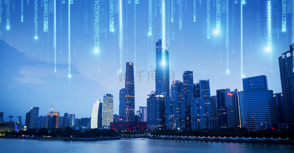智慧未来科技背景图片_智慧科技城市背景
