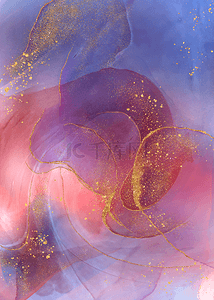 梦幻彩色流体背景图片_glitter金粉红色和蓝色流体渐变背景