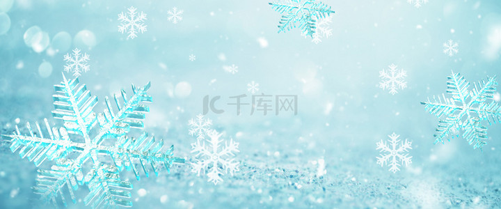 小雪雪花背景图片_创意合成雪花冬季唯美背景