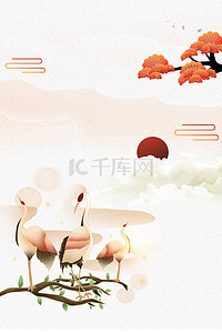 中国风重阳节海报背景