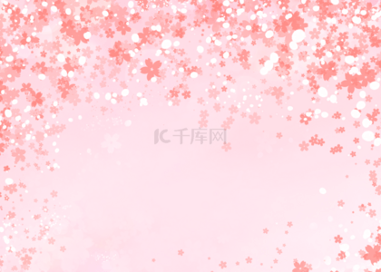 粉色樱花雪花背景