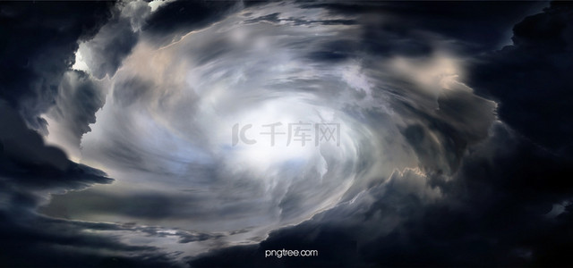 山竹台风背景图片_手绘创意质感云层背景