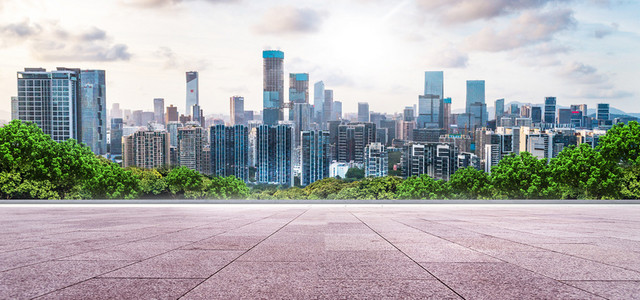 深圳城市背景图片_深圳建筑群合成背景