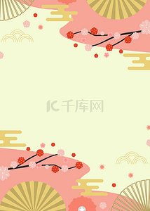 日本樱花花瓣飘舞背景