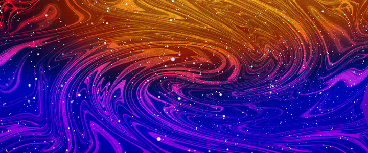 紫流体渐变背景图片_星际时空大理石纹理橙紫背景