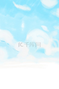 蓝天白云自然素雅背景图