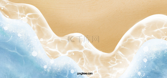 夏天海星背景图片_夏天沙滩海浪海滩清凉