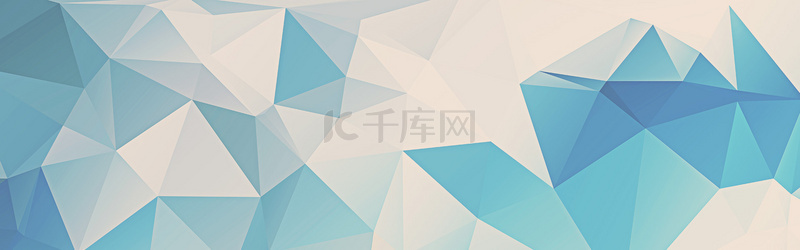 banner白背景图片_几何三角立体蓝白时尚创意banner