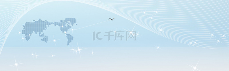 banner地球背景图片_科技星光地球图形浅蓝简约banner