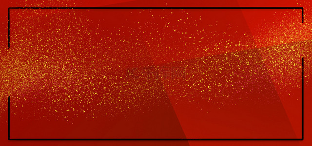 红色简约大气边框背景图片_洒金边框通用红色背景