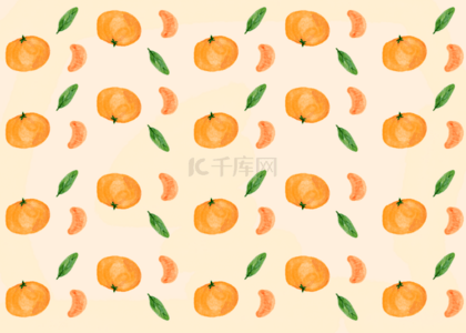 橘子水果平铺背景橙子黄色