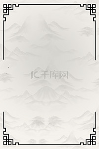 标题边框中国风背景图片_边框各种元素灰色中国风背景