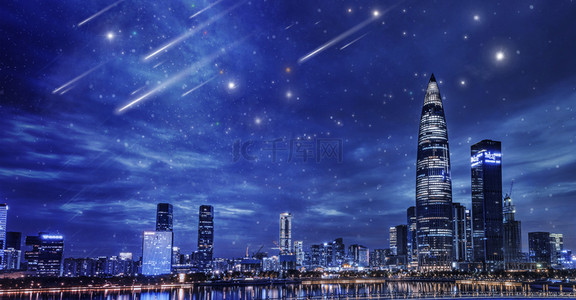 城市星空流行夜空背景