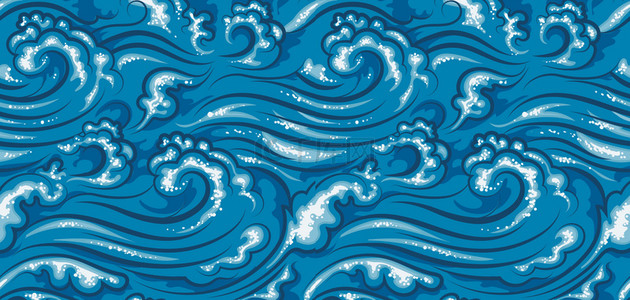 中国蓝色波浪背景图片_中国风 蓝色水波浪底纹高清背景