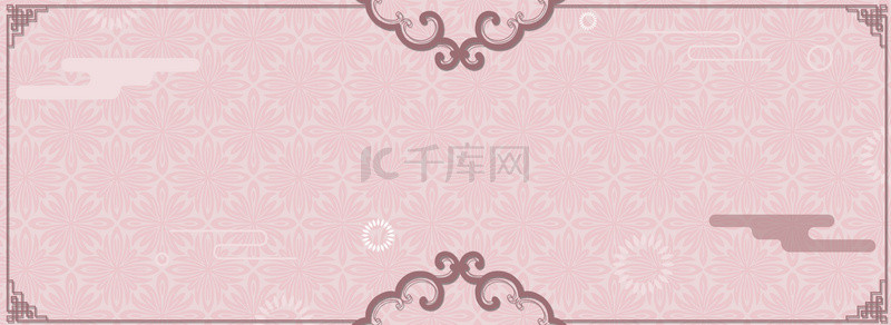古典花纹中国风边框背景