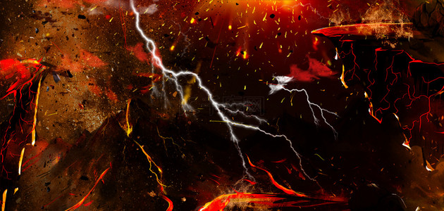 游戏雷电渐变大气背景