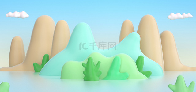 白色c4d破碎地面背景图片_春天3d春天插画