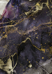 紫色流体金光金粉抽象glitter背景
