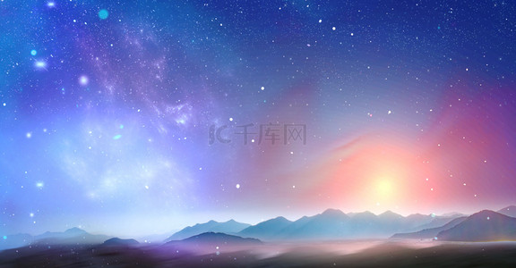 流星唯美背景图片_创意唯美星空背景合成