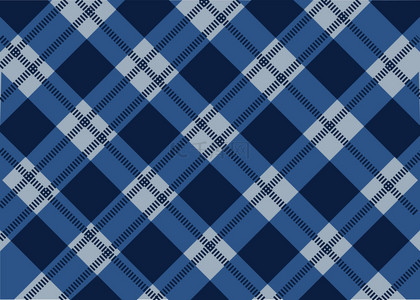 几何简约格子背景图片_蓝色经典几何苏格兰风格背景