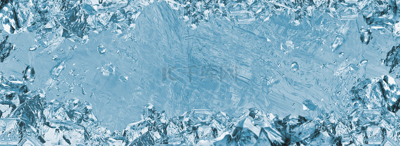 清凉夏日冰块背景图片_蓝色冰块底纹背景