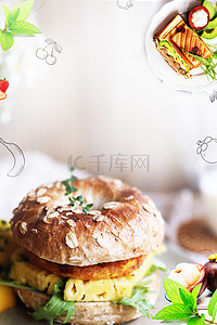 西餐餐饮美食背景图片_美食菜单甜点海报背景