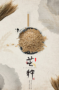 中国风夏季背景背景图片_二十四节气芒种中国风海报背景