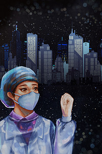 疫情背景图片_科技插画风全球抗疫防疫疫情海报