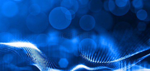 蓝色主题海报背景背景图片_科技光线蓝色主题海报