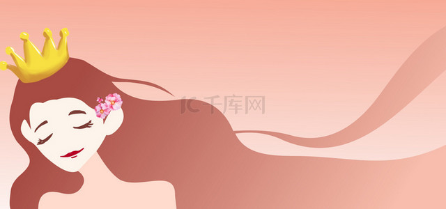 三八女王节促销背景图片_女神节各种元素粉色简约背景