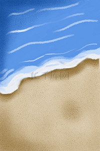 夏天海边蓝色背景图片_蓝色的海洋和沙滩