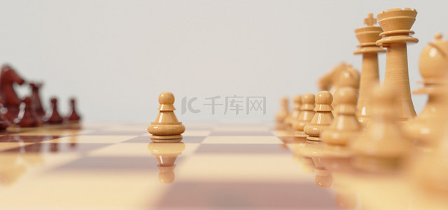 3d写实背景图片_C4D国际象棋背景