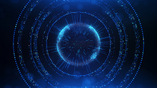 地球粒子科技背景图片_蓝色科技粒子地球背景