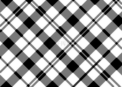 几何简约格子背景图片_格子黑白格经典苏格兰风格背景