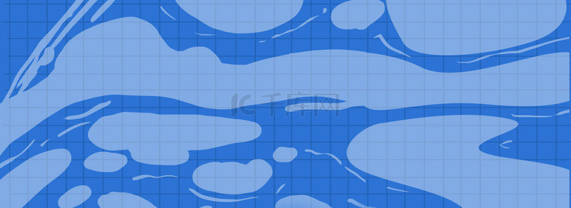 自然水面蓝色波纹格子简约背景图