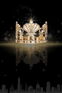 皇冠头像挂件背景图片_商务风格金色皇冠背景