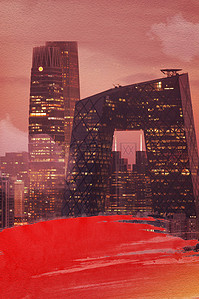 城市北京背景图片_北京加油海报背景